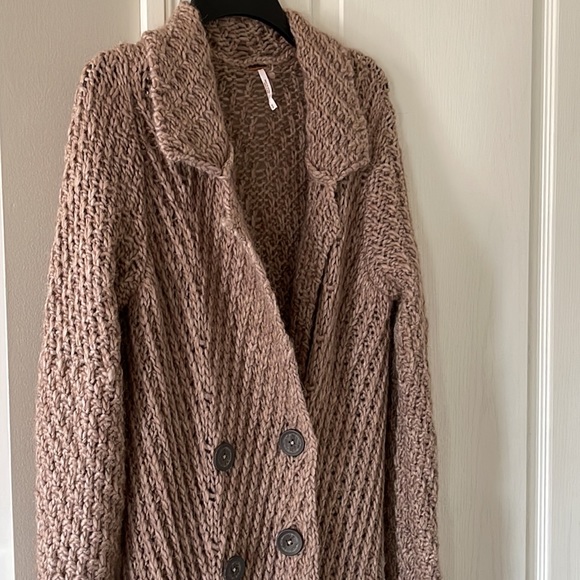 Free People Buttermilk Biscuit Sweater Cardigan - Picture 7 of 11